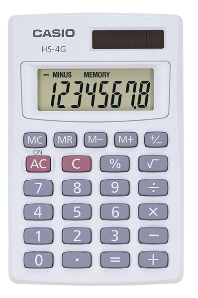 Casio Solar Powered 8 Digit Mini Calculator