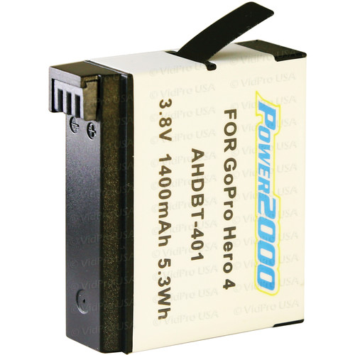 Power2000 Rechargeable Battery For GoPro Hero4 Ahdbt-401