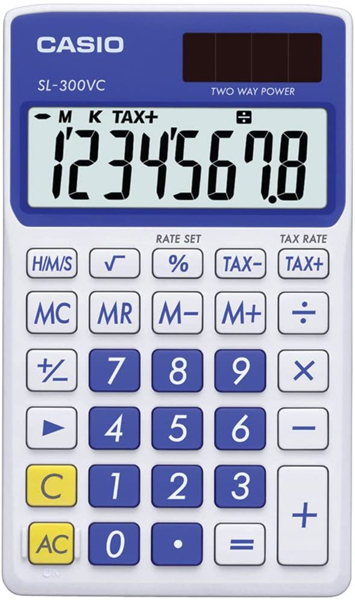 Casio SL-300VC Standard Function Calculator,  Blue