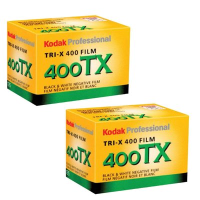 Kodak Tri-x 400 36 Exposure (TX-36) Professional Black and White Print 35mm Film, 2 Rolls