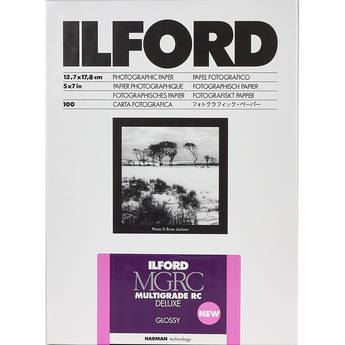 Ilford Multigrade RC Deluxe Black & White Paper 8x10 25 Shts Glossy