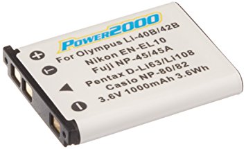 Power2000 D-LI63 Lithium-Ion Battery for Pentax