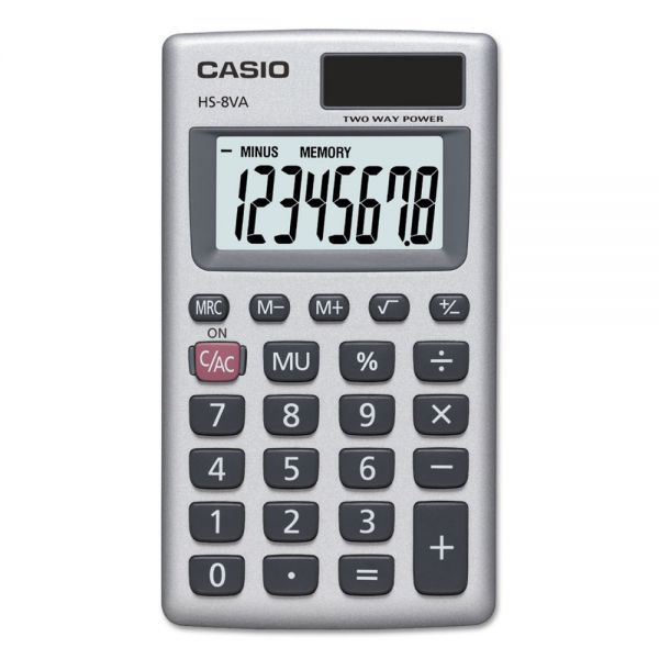 Casio HS-8V Basic Pocket Solar Calculator