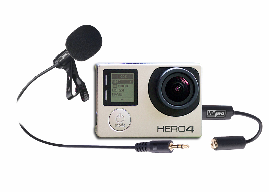 Vidpro XM-G Professional Lavalier Microphone for GoPro Hero4, Hero3+, Hero3, Hero2