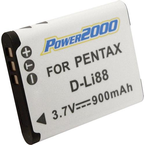 Power2000 D-LI88 Lithium-Ion Replacement Battery for Pentax