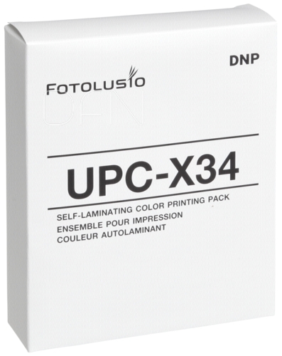 DNP Fotolusio UPC-X34, 3.5"x4" Color Ribbon & Ink Print Ppack (30 Sheets)