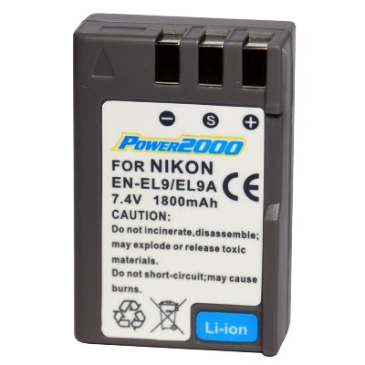 Power2000 EN-EL9 Lithium-Ion Battery Replacement Batter for Nikon