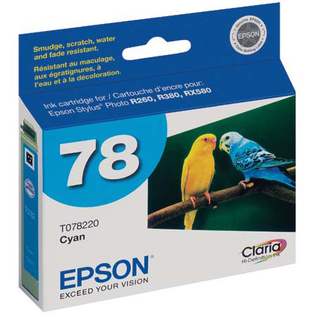 Epson 78 Cyan Inkjet Cartridge for Stylus R260/R380/RX580