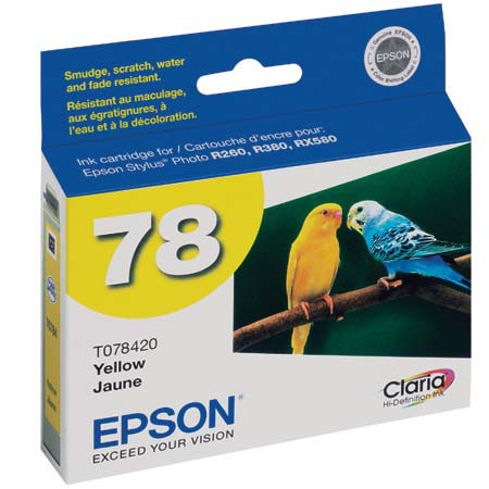 Epson 78 Yellow Inkjet Cartridge f/ Stylus R260/R380/RX580