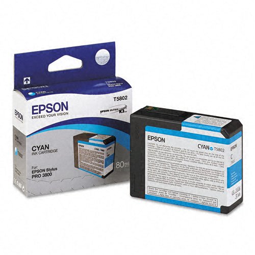 Epson Cyan Inkjet UltraChrome K3 (80ml) Cartridge f/ Stylus 3800/3880
