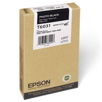 Epson T603100 Photo Black Inkjet UltraChrome K3 (220ml) Cartridge for Stylus 7880/p880