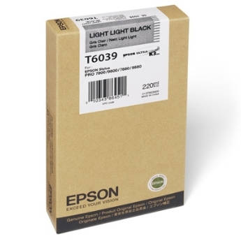 Epson Light Light Black Inkjet UltraChrome K3 (220ml) Cartridge f/ Stylus 7800-7880/9800/9880