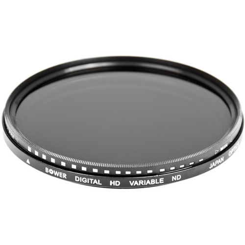 Bower 58mm Variable Neutral Density ND Filter, 2 to 8 Stops FN58