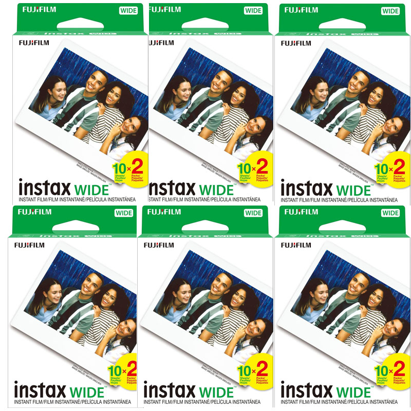 Fujifilm Instax Wide Instant Color Film, 6x Twin Pack=120 Prints