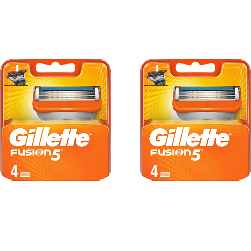 Gillette Fusion 5 Razor Blade Refill Cartridges, 2 Pack of 4 = 8 Count