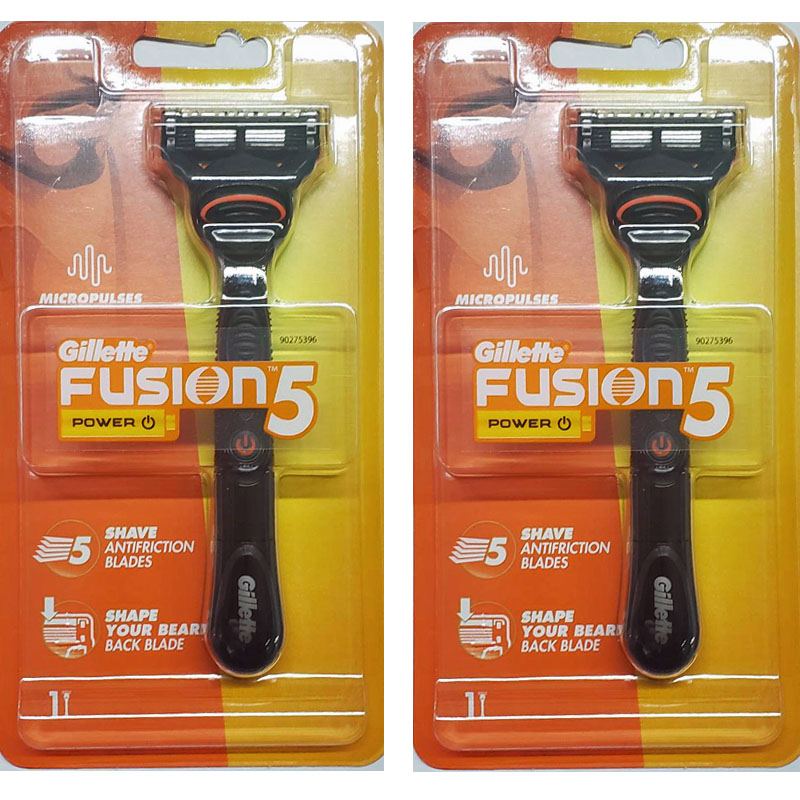 Gillette Fusion Power Handle with 1 Cartridge Included, 2 Pack