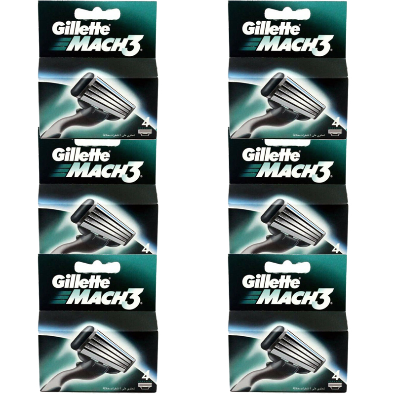 Gillette Mach3 Refill Razor Blade for Men, 24 Cartridges