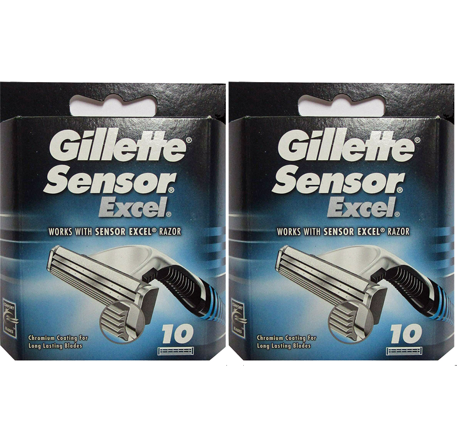 Gillette Sensor Excel Cartridges for Men, 20 Refills