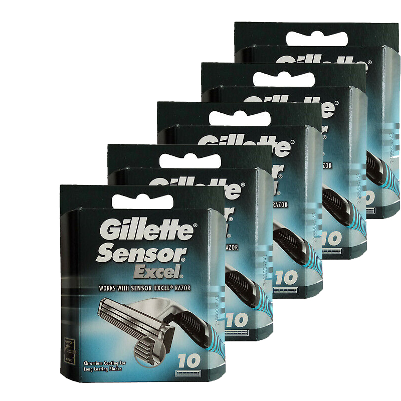 Gillette Sensor Excel Cartridges for Men, 50 Refills