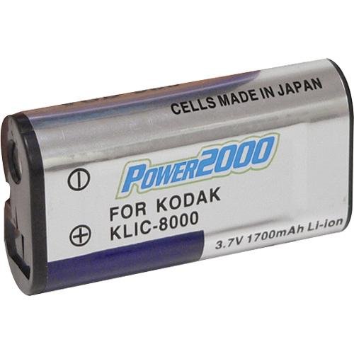 Power2000 KLIC-8000 Lithium Replacement Battery for Kodak
