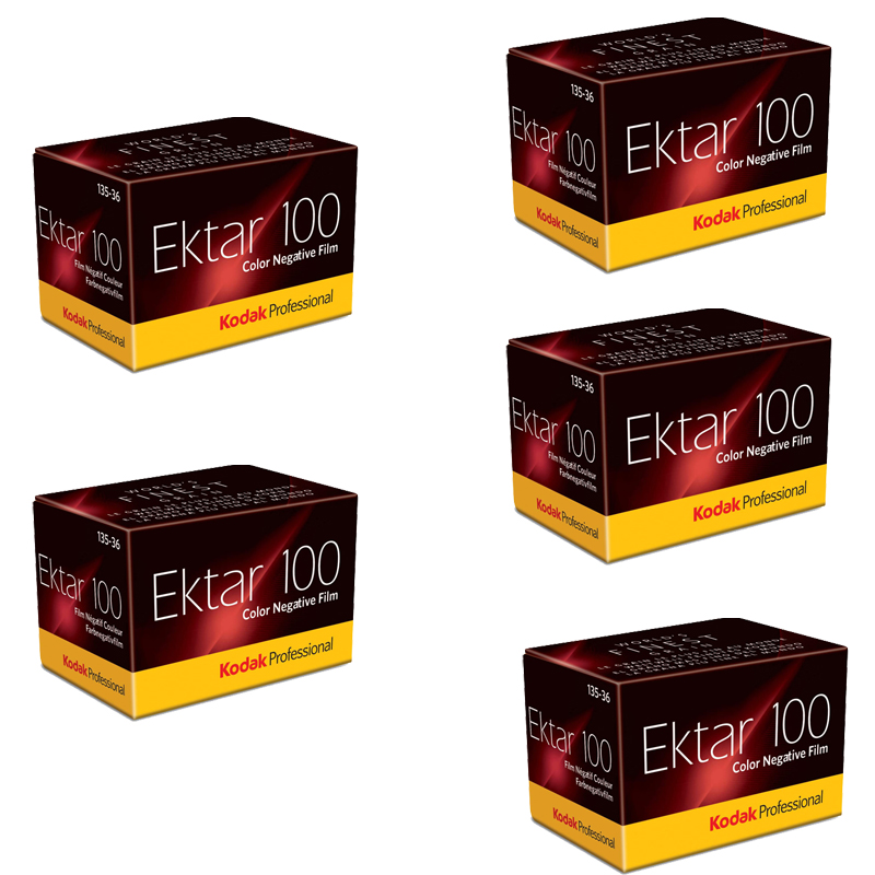Kodak Ektar 100 Professional 36 Exposures 35mm Color Negative Film, 5 Rolls
