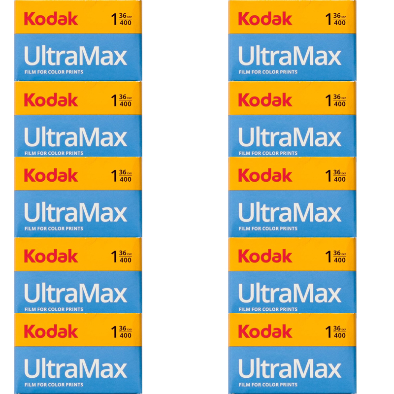 Kodak Ultramax 400 36 Exposure 35mm Color Print Film, 10 Rolls