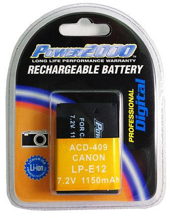Power2000 LP-E12 Lithium Rechargeable Battery for Canon