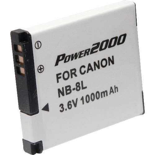 Power 2000 NB-8L Lithium-Ion Rechargeable Battery for Canon