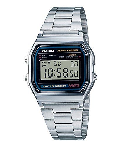 Casio A168W-1 Retro Classic Illuminator Stainless Steel Wrist Watch