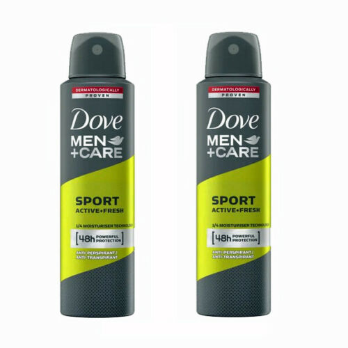 Dove Men + Care Sport Active Fresh Antiperspirant Deo Spray, 2 Pack