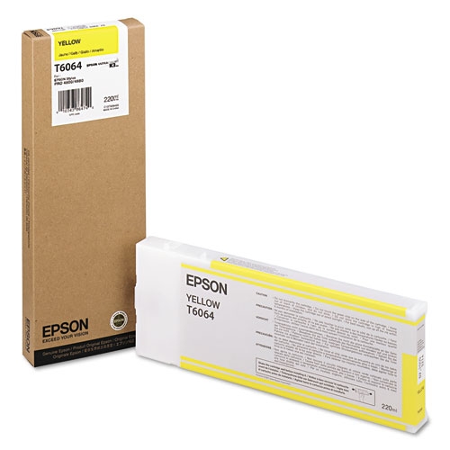 Epson T606400 Yellow Inkjet UltraChrome K3 (220ml) Cartridge for Stylus 4880