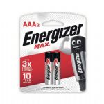 Energizer AAA Max Alkaline Batteries, 2 Pack