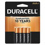 Duracell AAA 4 Pack Coppertop Alkaline Batteries