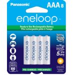 Panasonic Eneloop AAA Rechargeable NiMH Batteries, 8 Pack