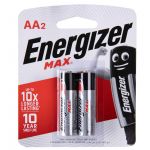 Energizer AA Max Alkaline Batteries, 2 Pack