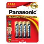 Panasonic AAA Plus Power Alkaline Batteries, 4 Pack