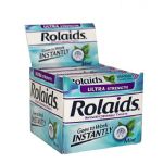 Rolaids Antacid Ultra Strength Mint Chewable Tablets, 12 Rolls in Display Box