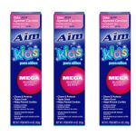 AIM Kids Mega Bubbleberry Gel Anti-Cavity Toothpaste, 4.4 oz, 3 Pack