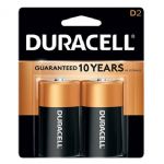Duracell Coppertop D-2 Pack Alkaline Batteries