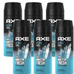 Axe Ice Chill Mens Deodorant Body Spray, 6 Pack