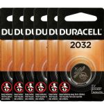 Duracell 2032 3V Lithium Coin Cell Battery, 6 Pack