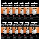 Duracell CR2450 Lithium 3V Coin Cell Battery, 12 Pack