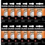 Duracell CR2450 Lithium 3V Coin Cell Battery, 12 Pack