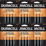 Duracell AA Coppertop Alklaline Batteries, 24 Batteries