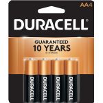 Duracell AA 4 Pack Coppertop Alkaline Batteries