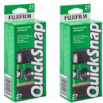 Fujifilm QuickSnap Flash 400 Single Use Disposable Camera, 2 Pack