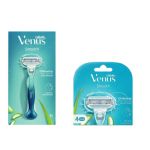 Gillette Venus Handle with 4 Pack Razor Blade Cartridges