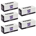 Ilford Delta Pro 3200 120 Speed Black & White Film, 5 Rolls