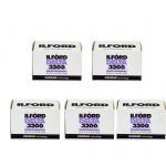 Ilford Delta Pro 3200 36 Exposure Black & White Print Film, 5 Rolls