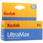Kodak Ultramax 400 24 Exposure 35mm Color Film, 3 Pack